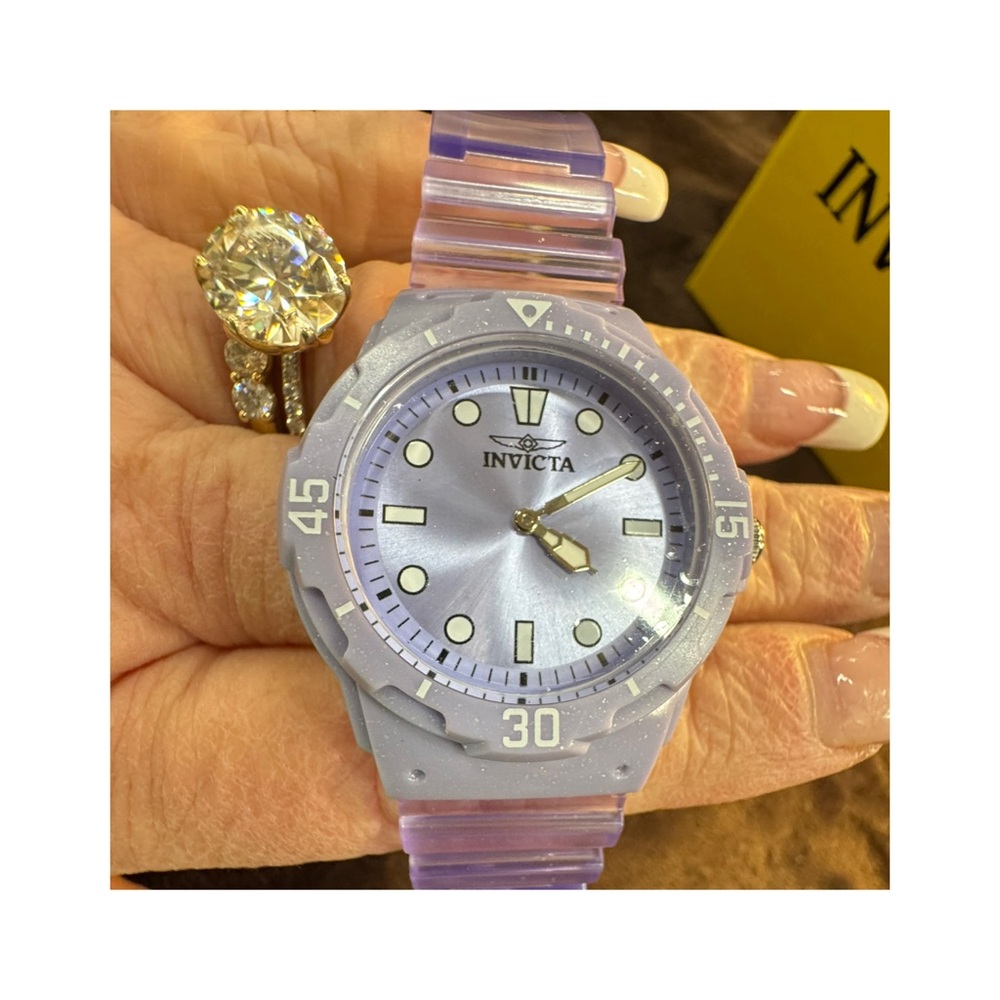 Invicta Silver and Purple Watch